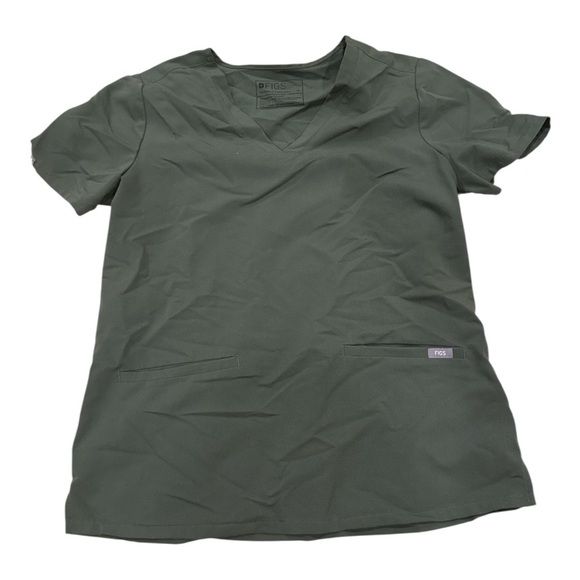 Figs Tops - Figs Women's Dark Green Short Sleeve Top